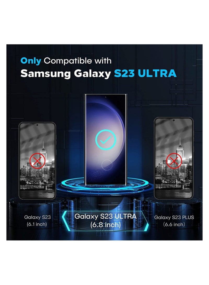 Wtech Samsung Galaxy S23 Ultra 5G / S22 Ultra 5G Tempered Glass Full Glue Curved Screen Protector (MSGECN) - Clear - Image 4